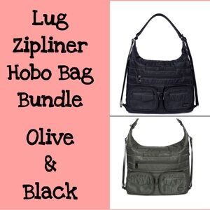 Lug Zipliner Convertible Hobo Bag Backpack Bundle Like New